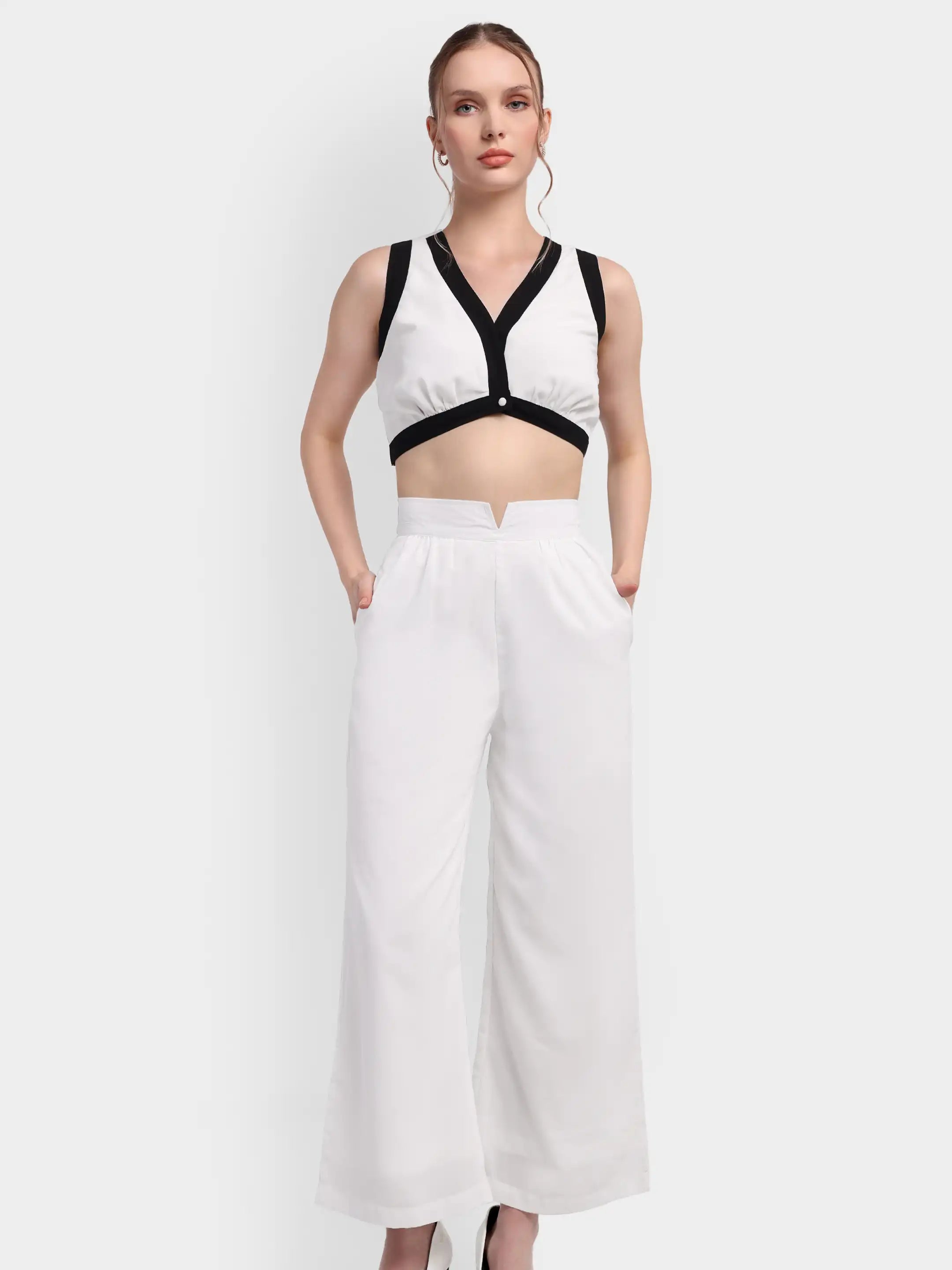 Structured Bralette Co-ord - White