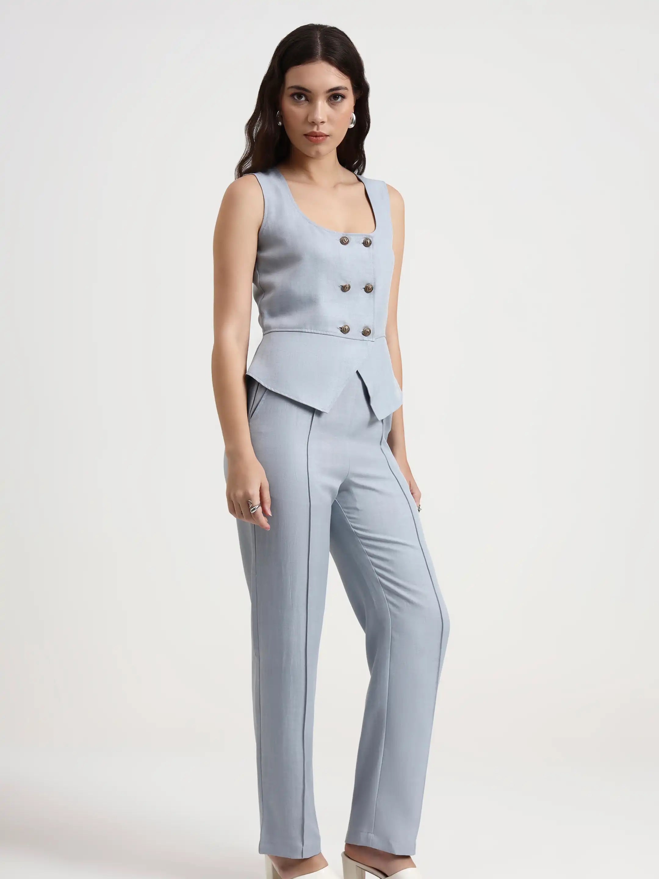 Double-Breasted Co-ord Set - Cloud Blue 2.0