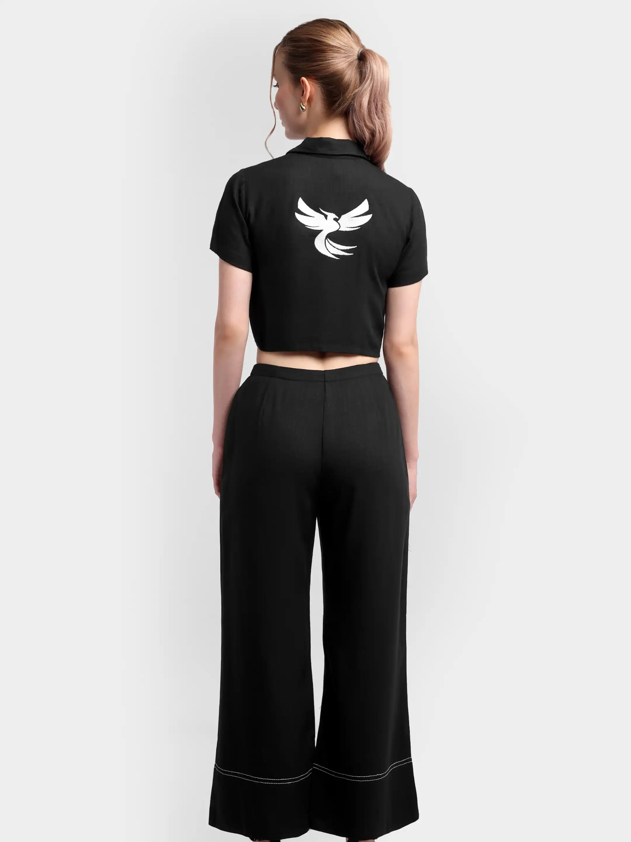 Phoenix 3-Piece Linen Co-ord - Black
