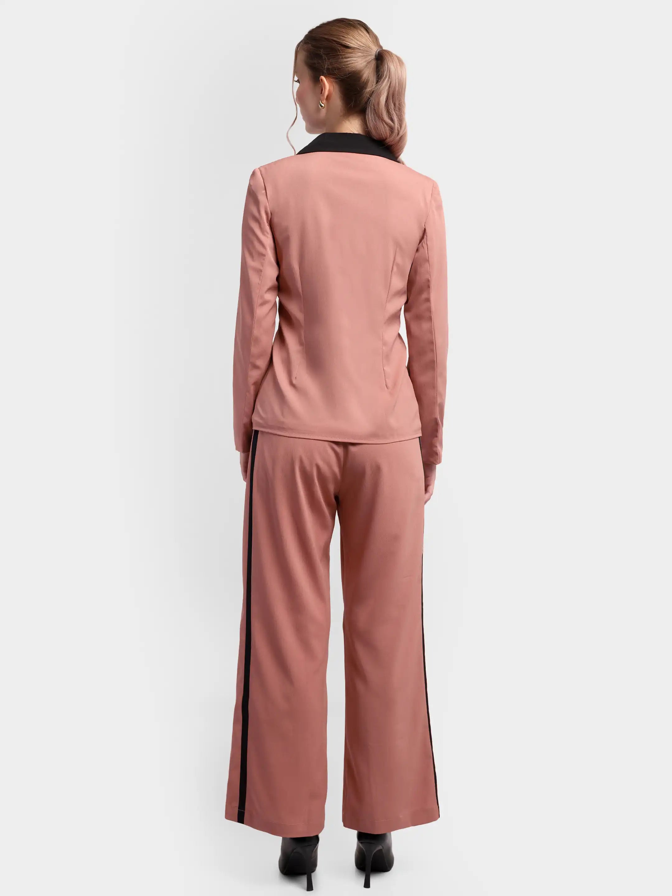 Two-Tone Power Co-ord Set Peach