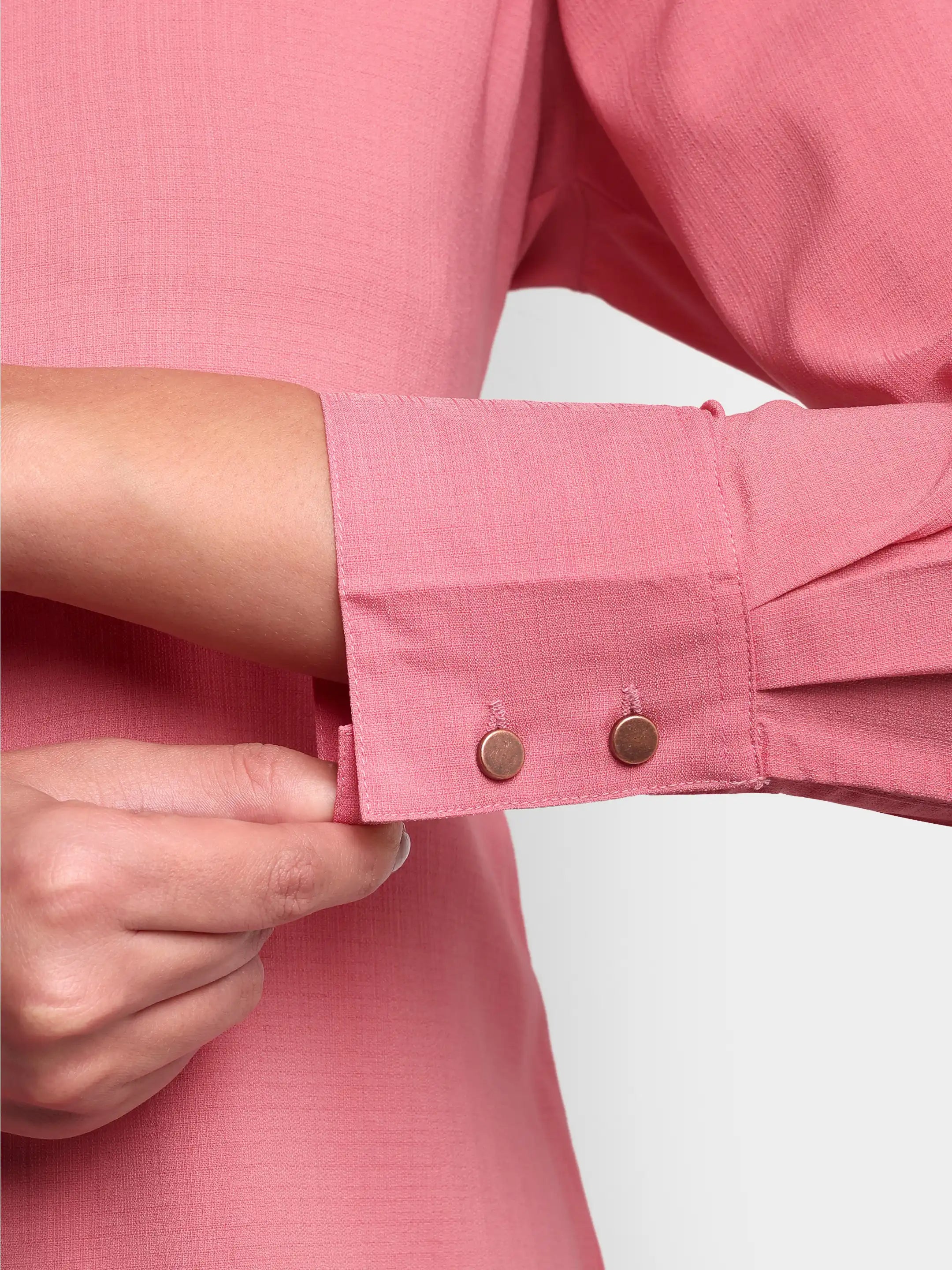 Criss-Cross Suiting Shirt - Pastel Pink