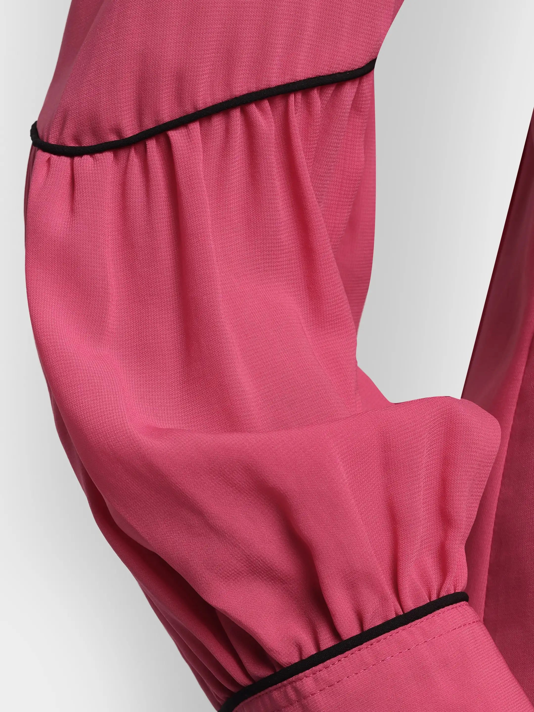 Straight-Hem Pleat Shirt - Pink
