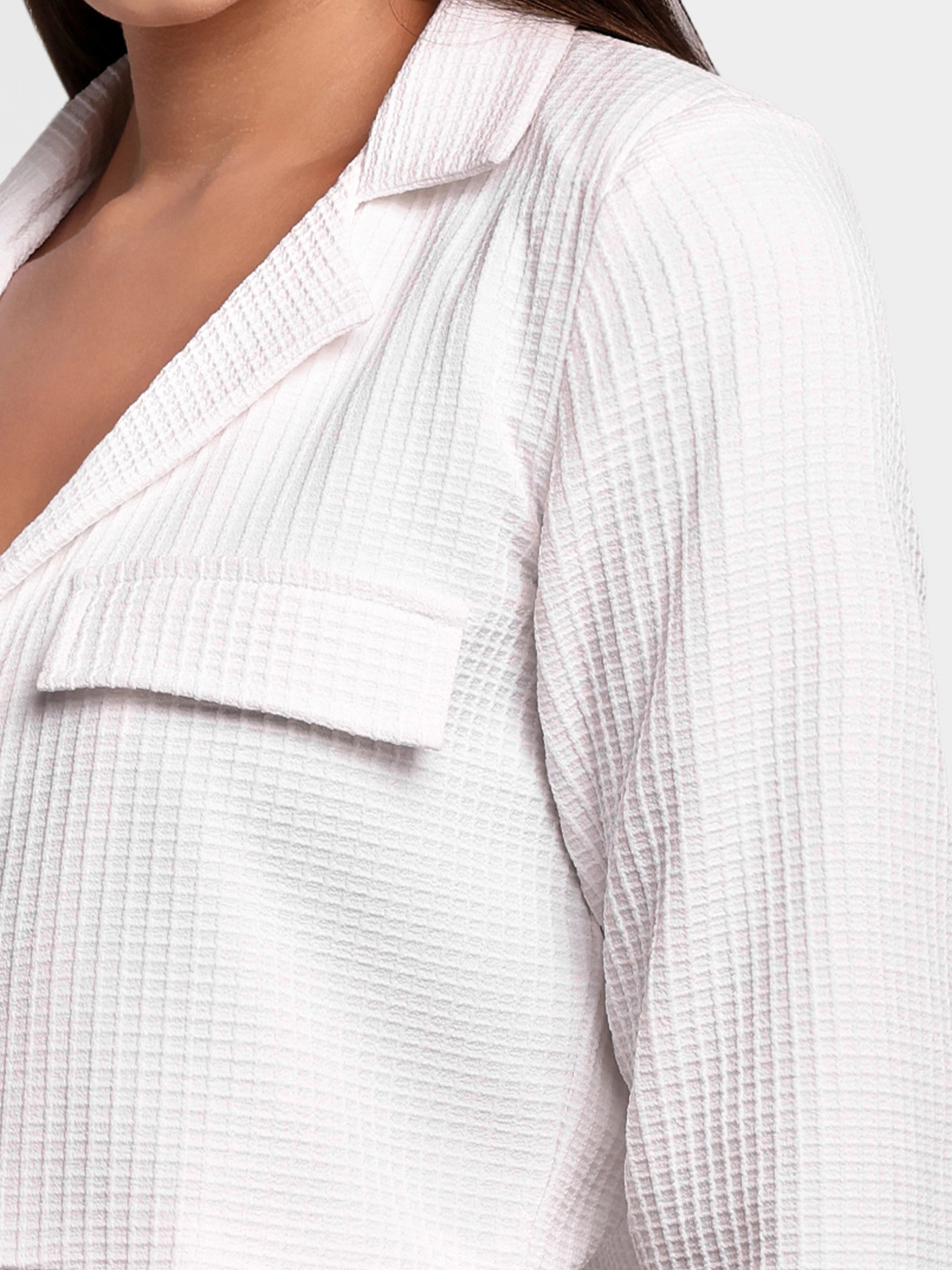 Flap-Check Blazer - White