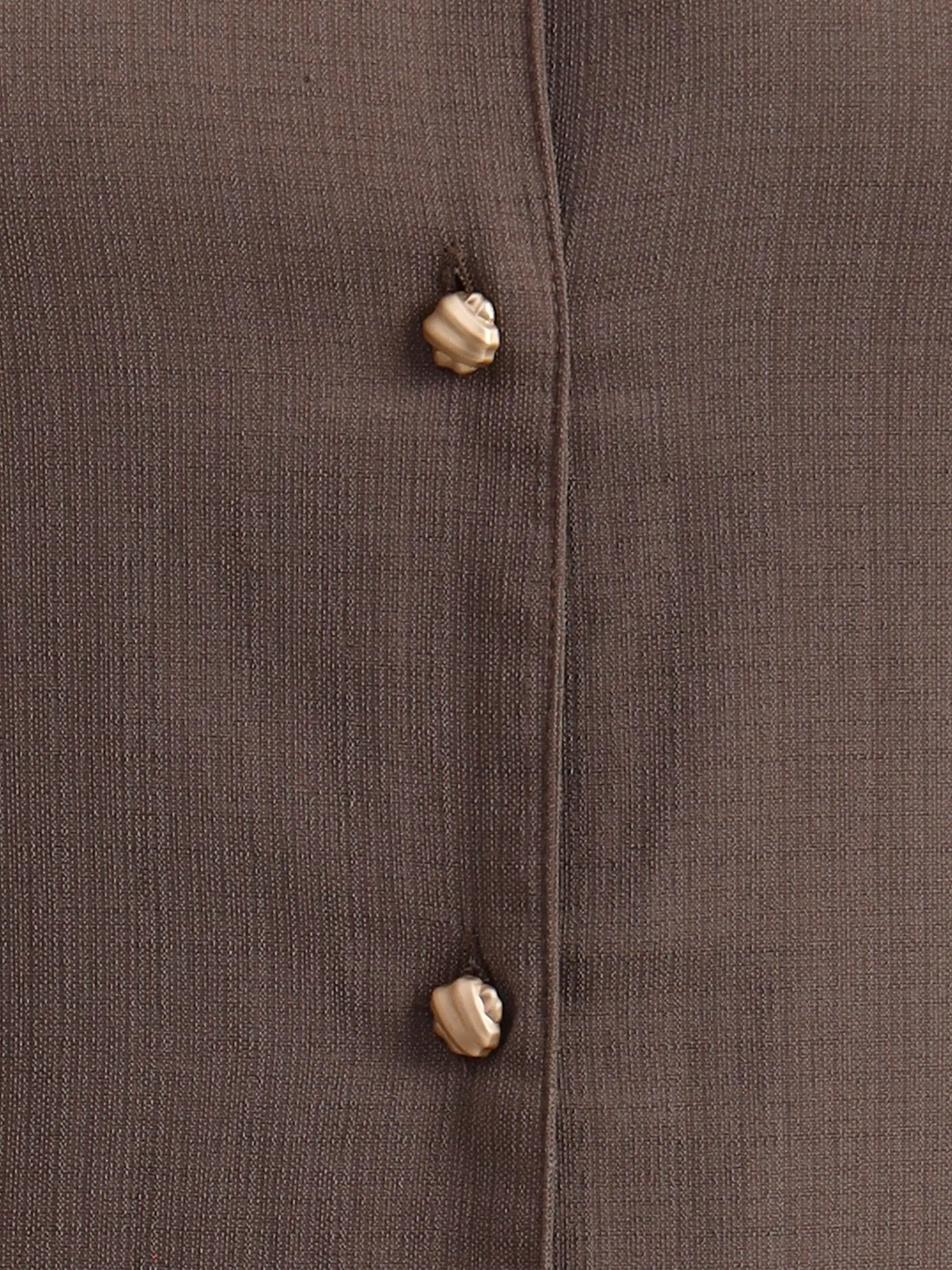 Structured Collared Dress - Sepia Brown