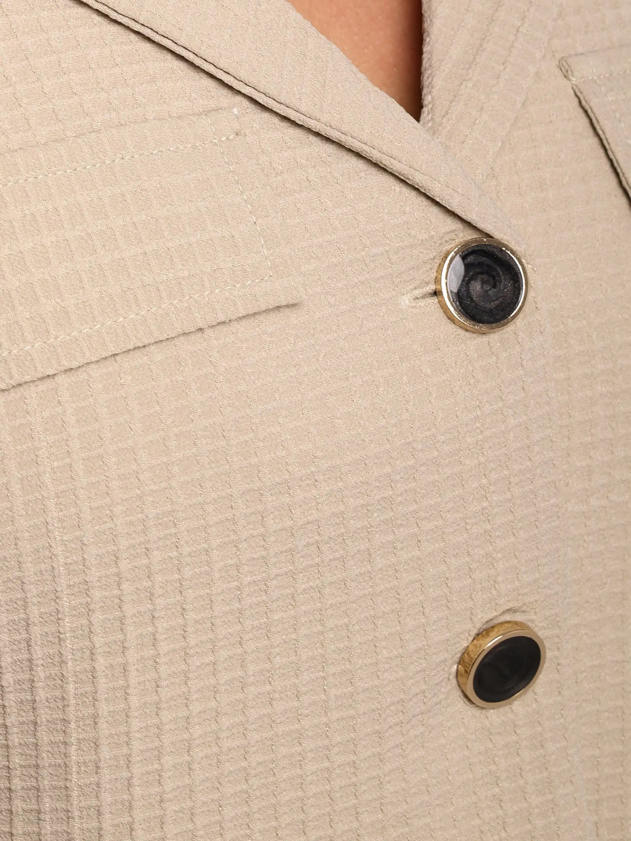 Flap-Check Blazer - Beige