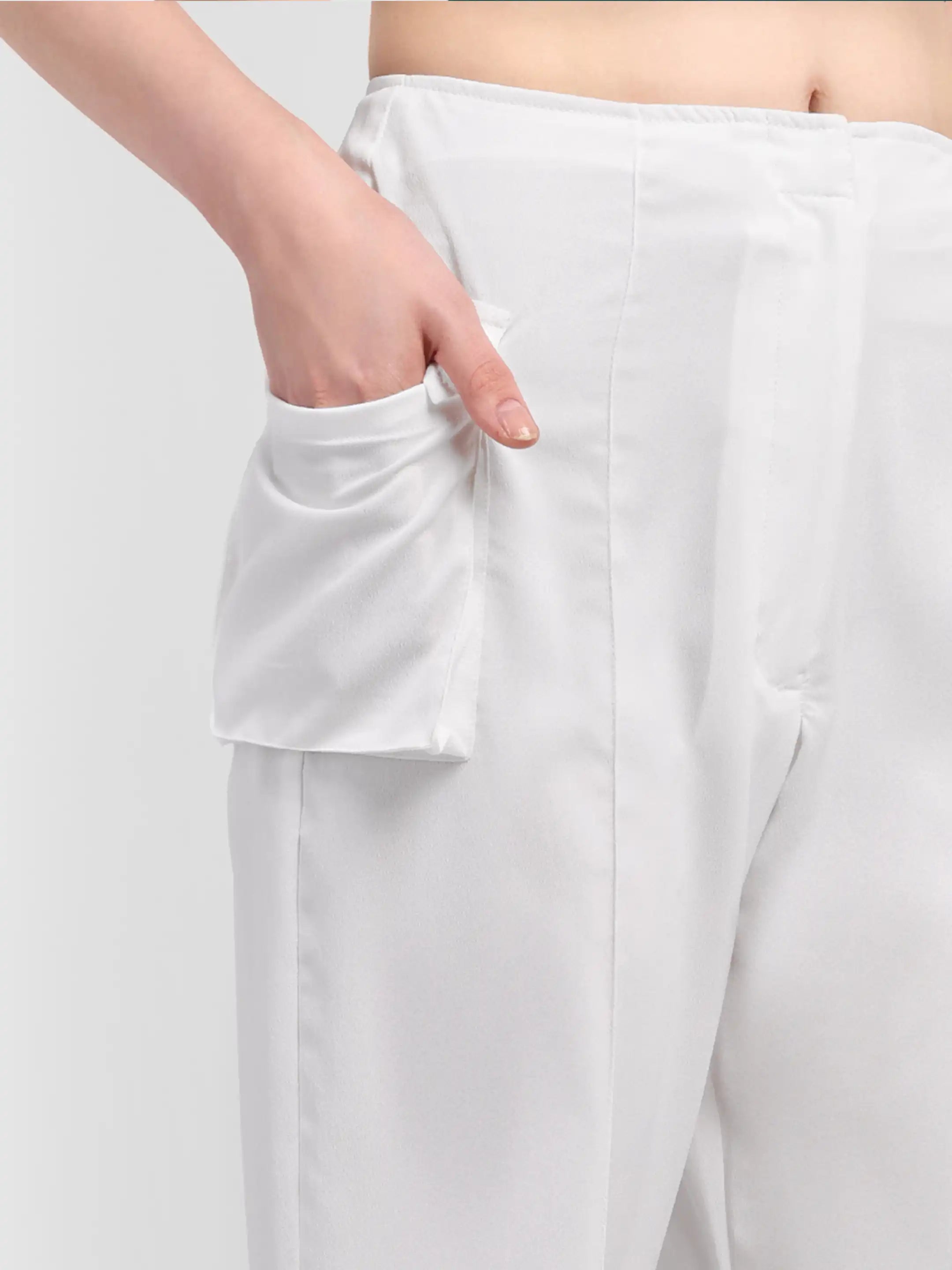 Utility Pocket Trousers - White