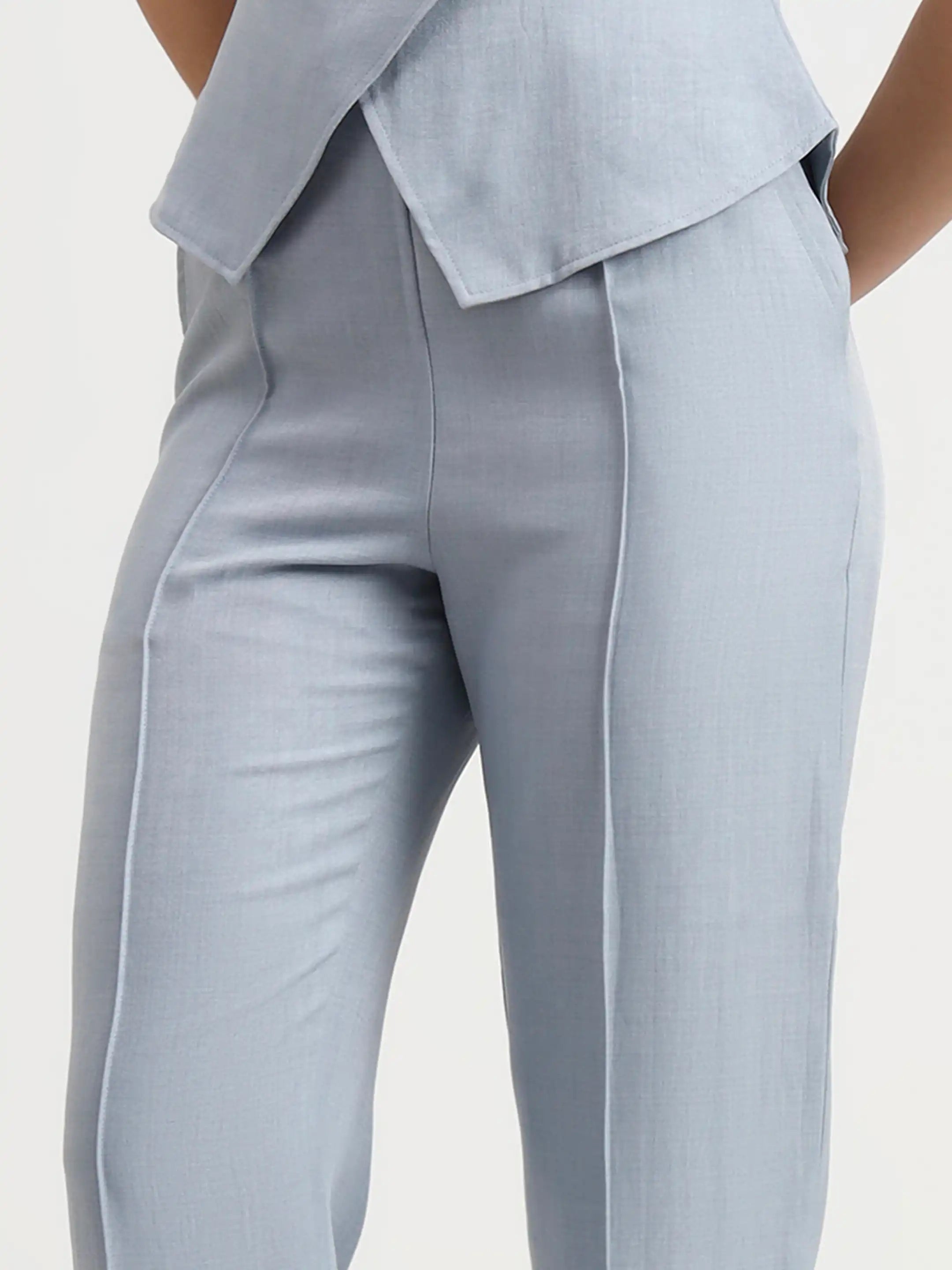 Double-Breasted Co-ord Set - Cloud Blue