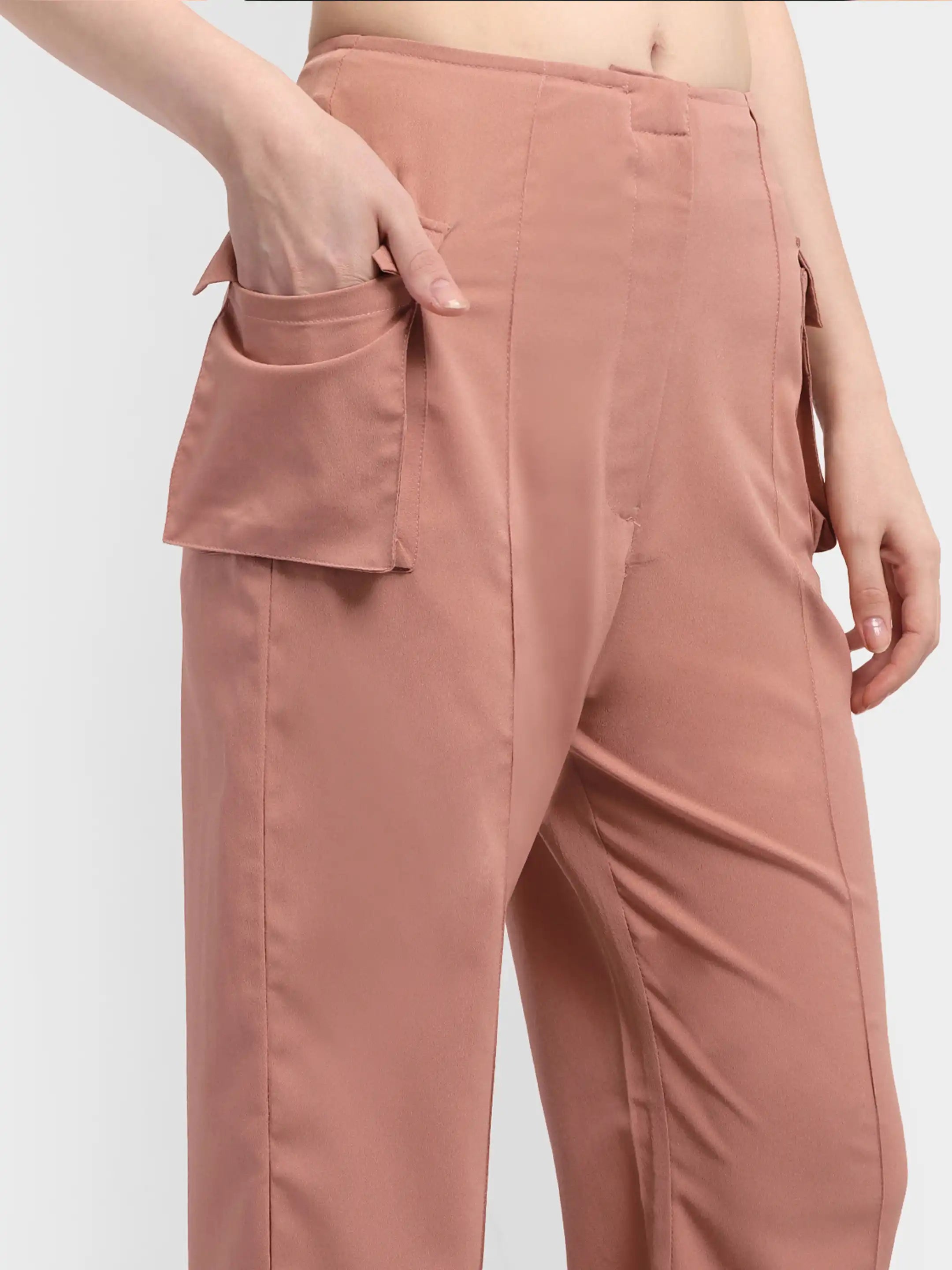 Utility Pocket Trousers - Peach