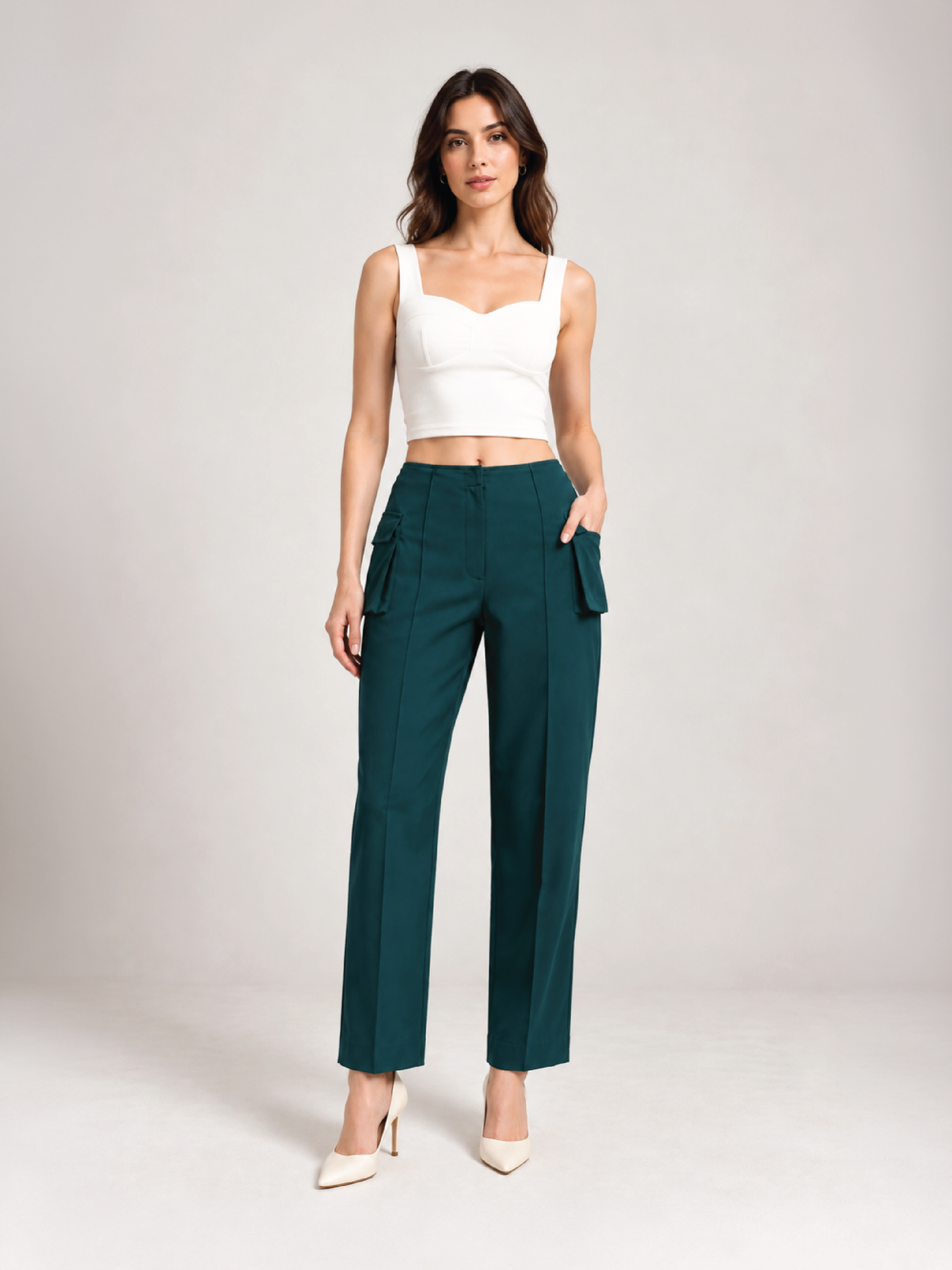 Utility Pocket Trousers - Teal