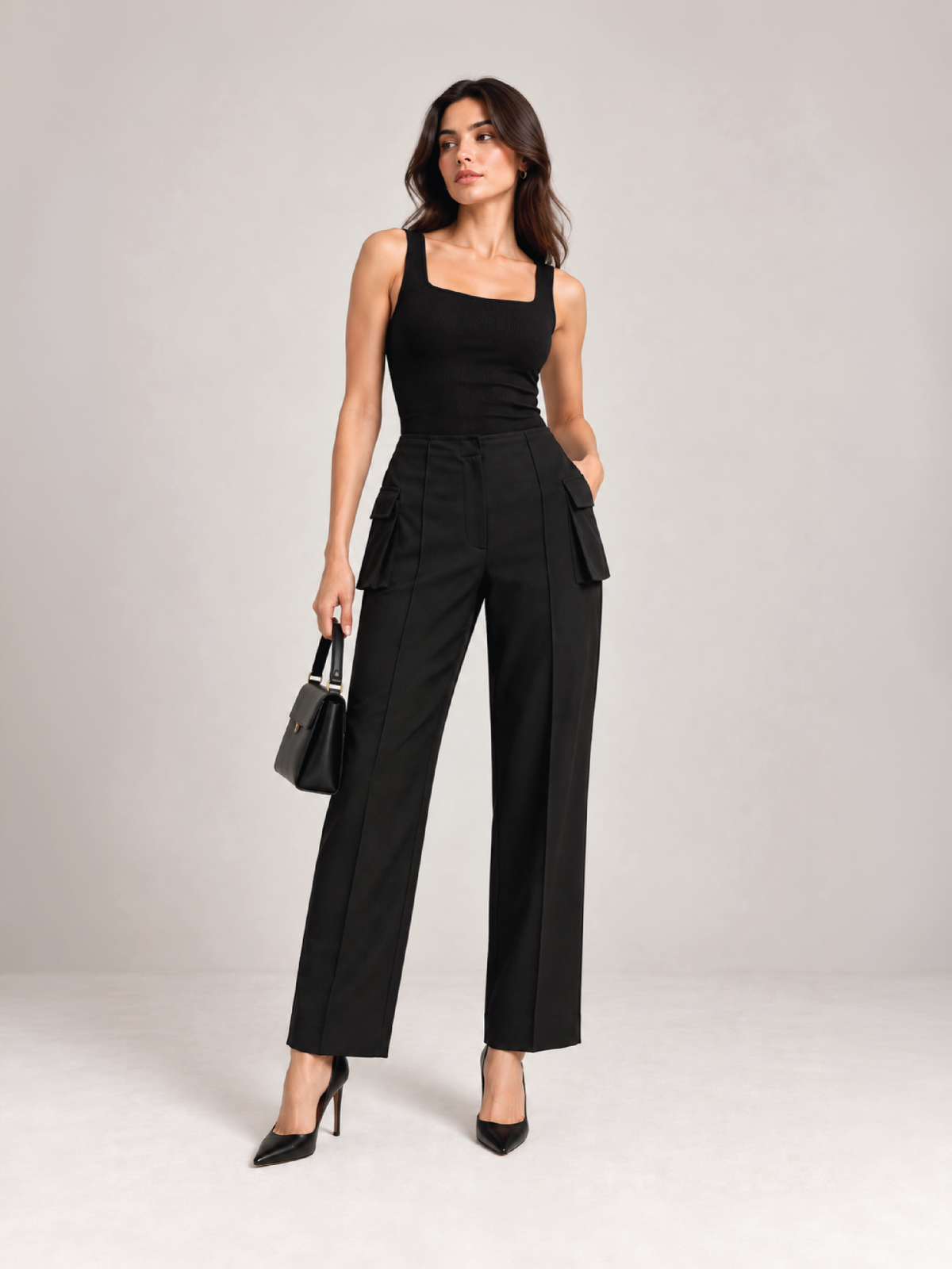 Utility Pocket Trousers - Black