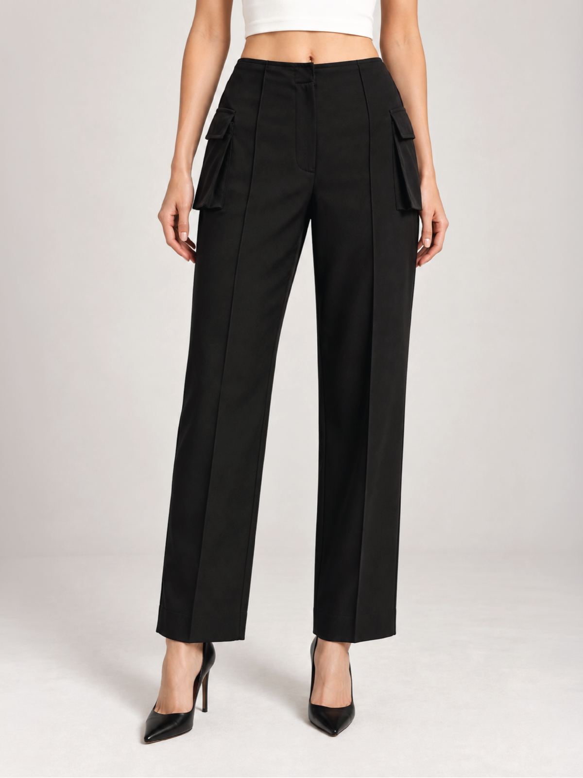 Utility Pocket Trousers - Black