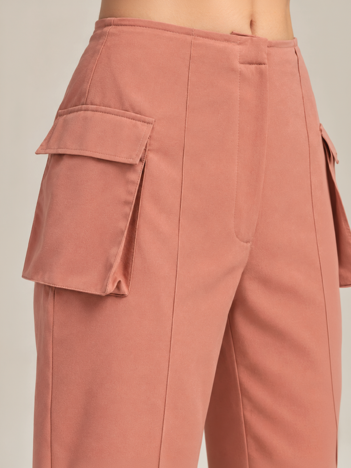 Utility Pocket Trousers - Peach