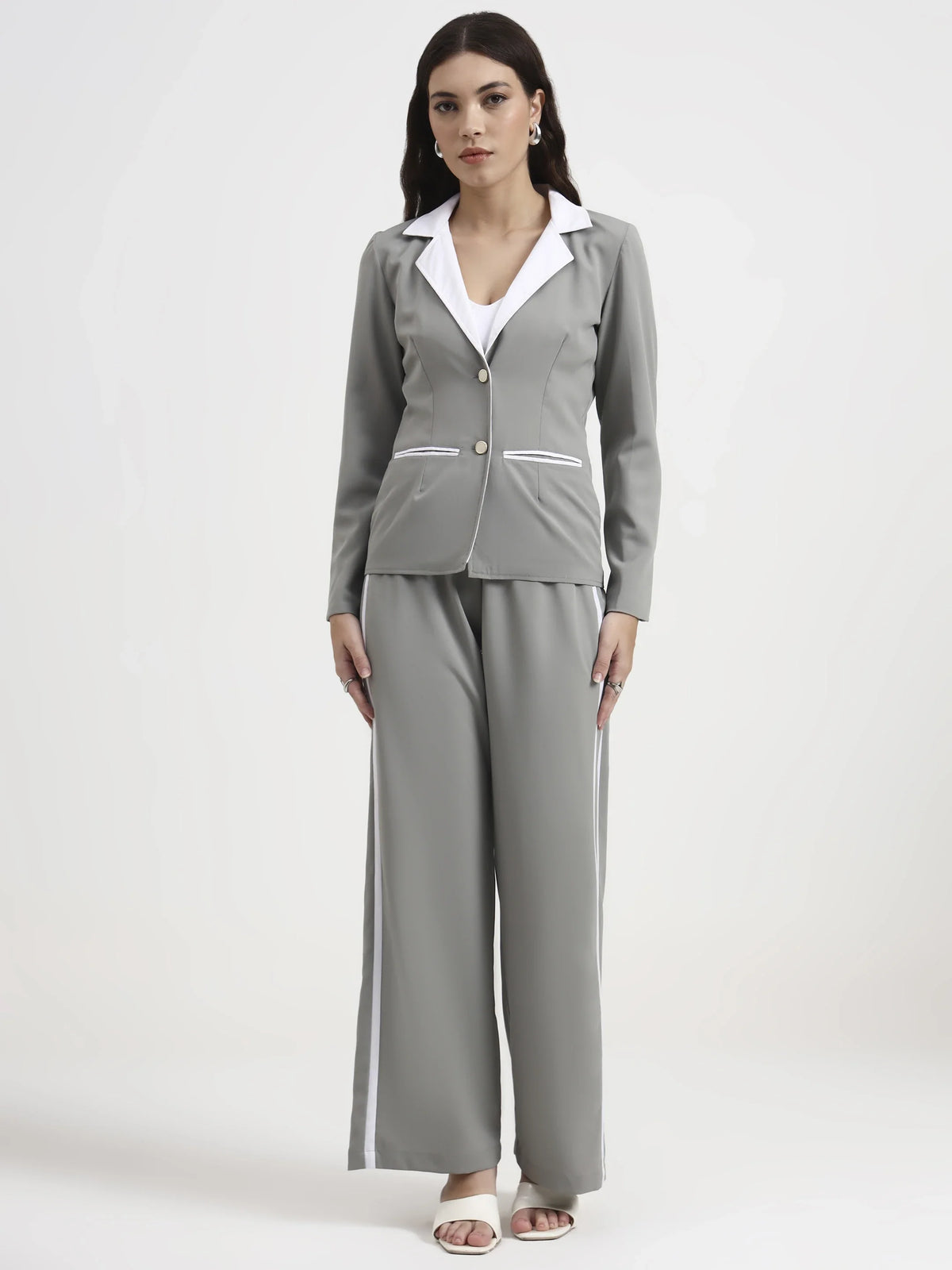 Two Toned Co ord Set - Mist