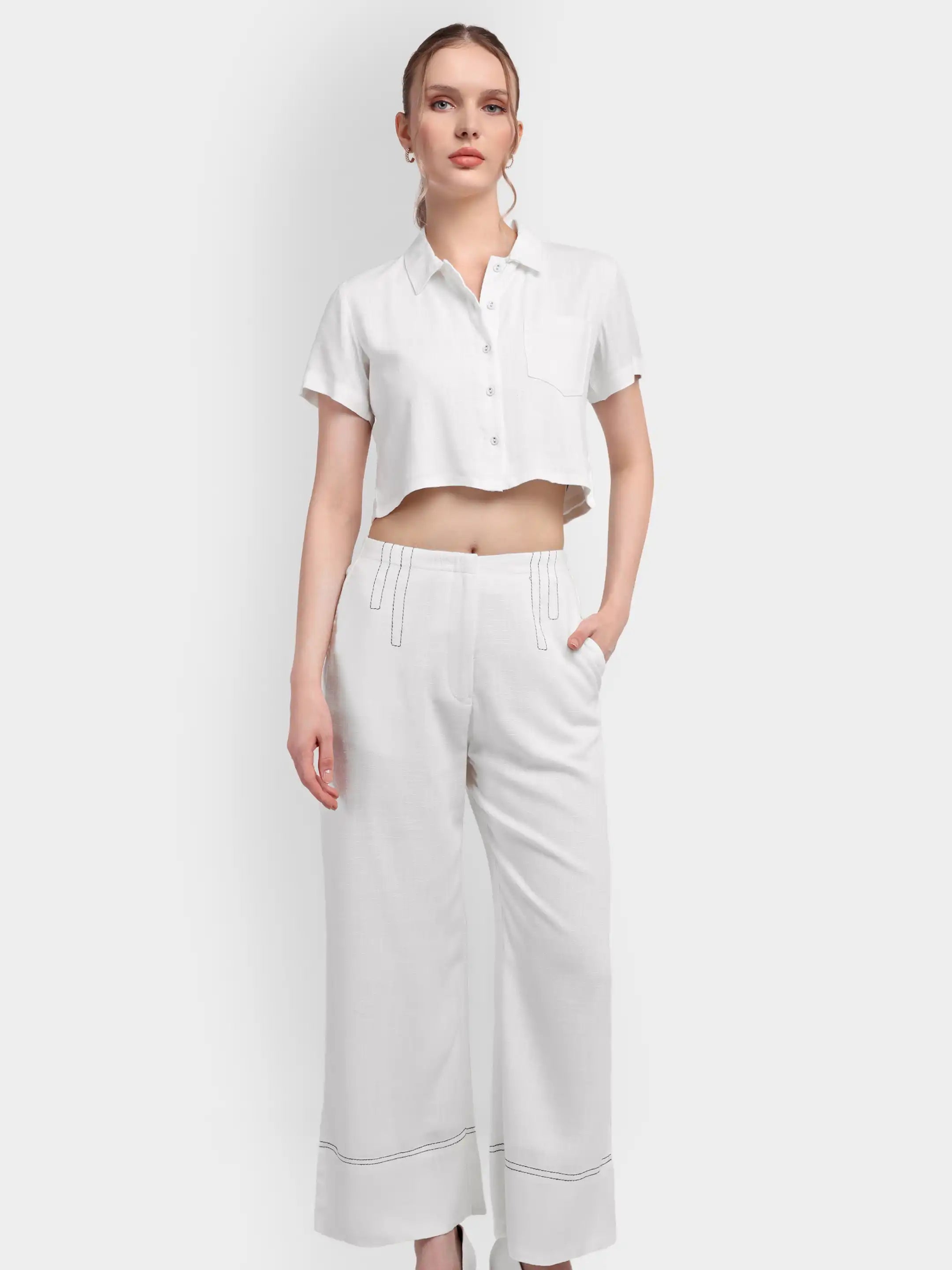 Phoenix 3-Piece Linen Co-ord - White
