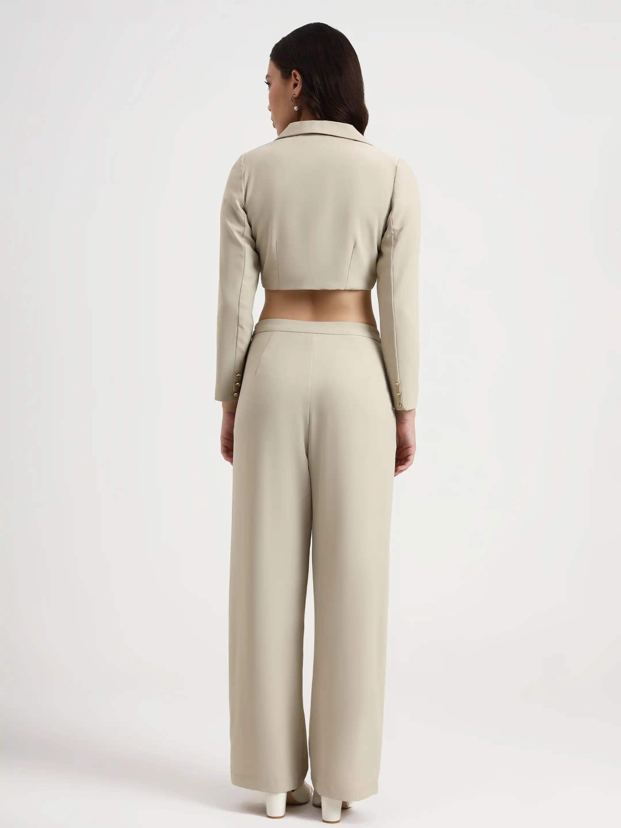 Detailed Crop Co-ord - Beige 2.0