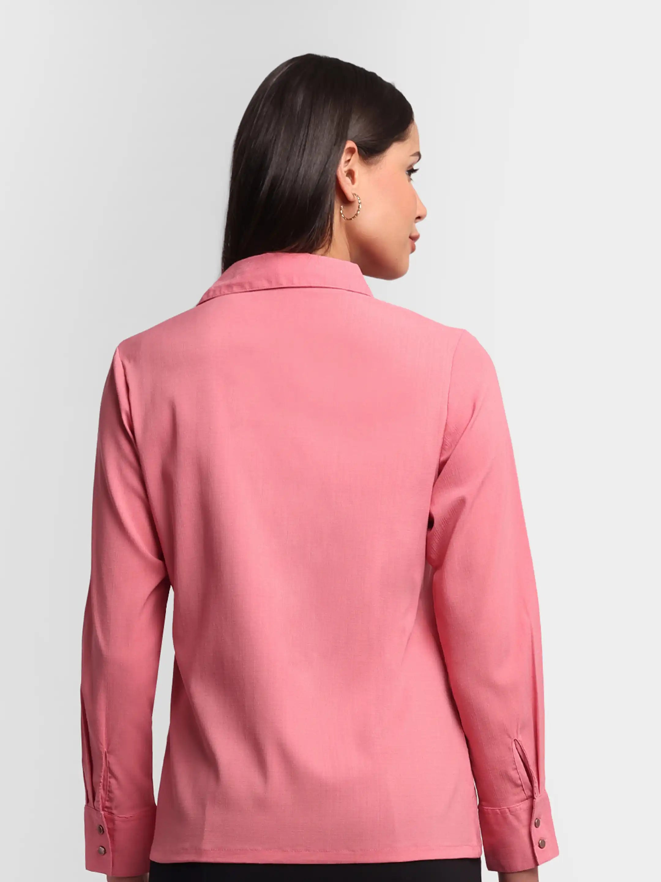 Criss-Cross Suiting Shirt - Pastel Pink