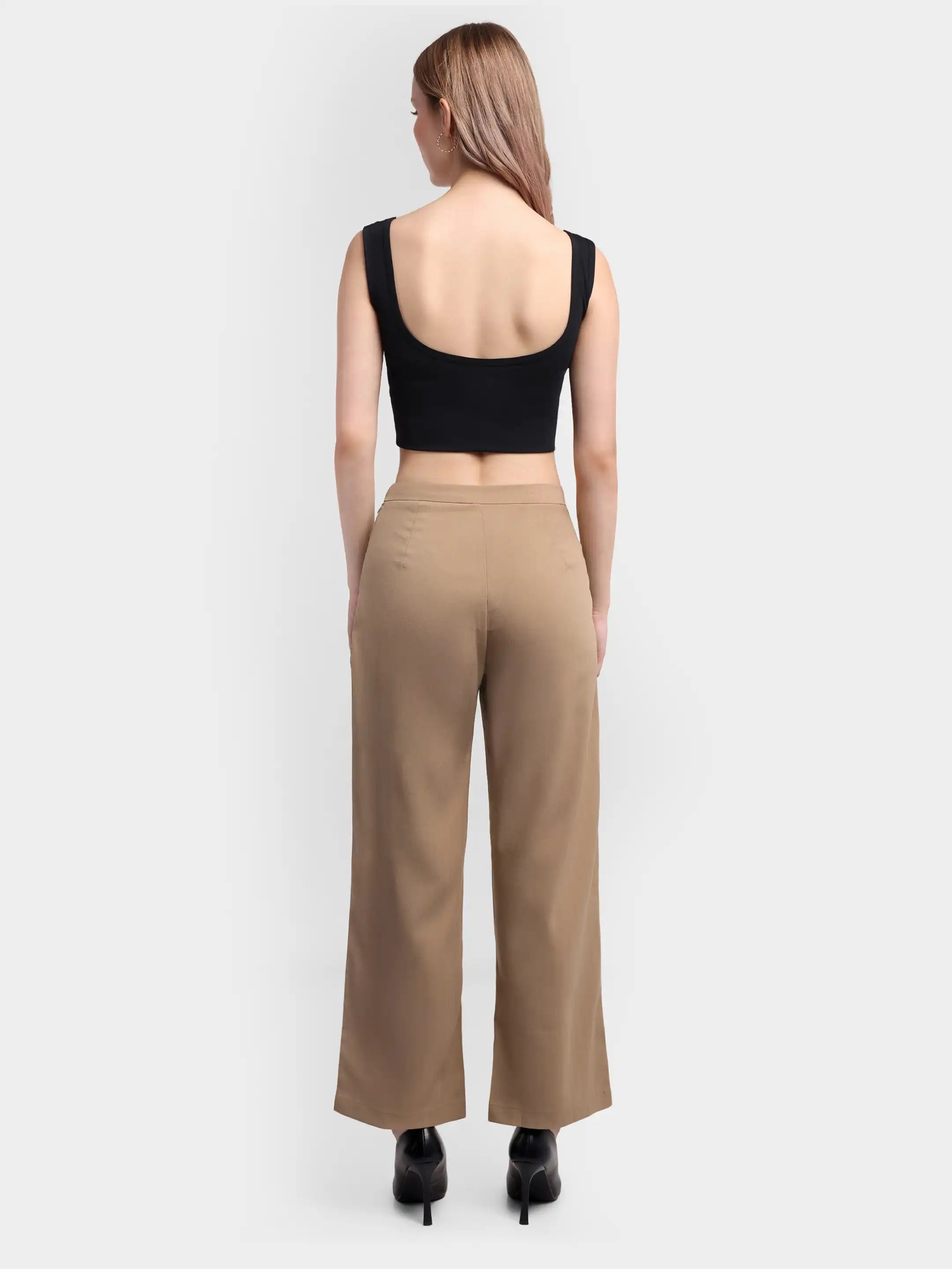 Pleated Suit Trousers - Beige 2.0
