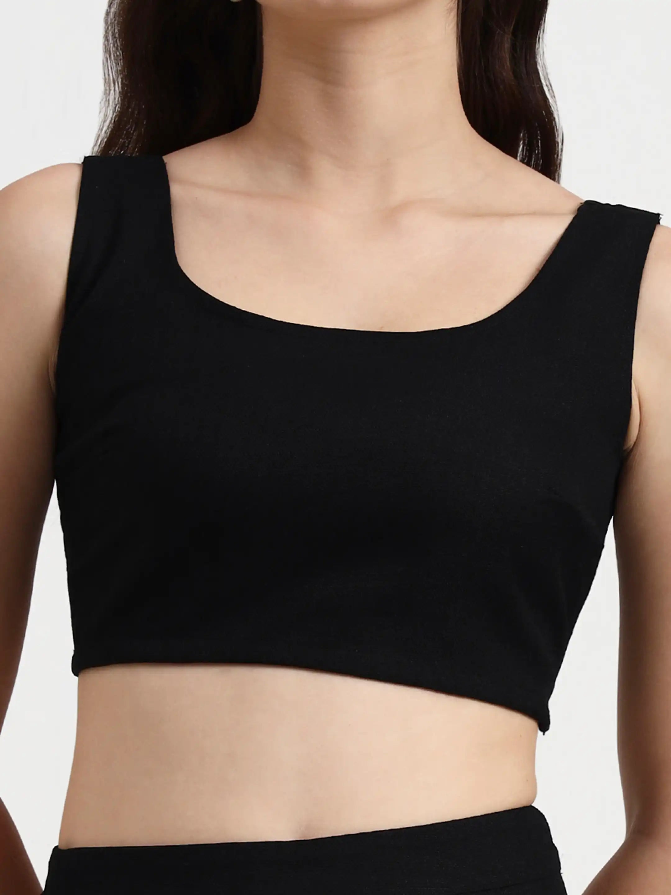 Trim-Detail Blazer Set - Black White