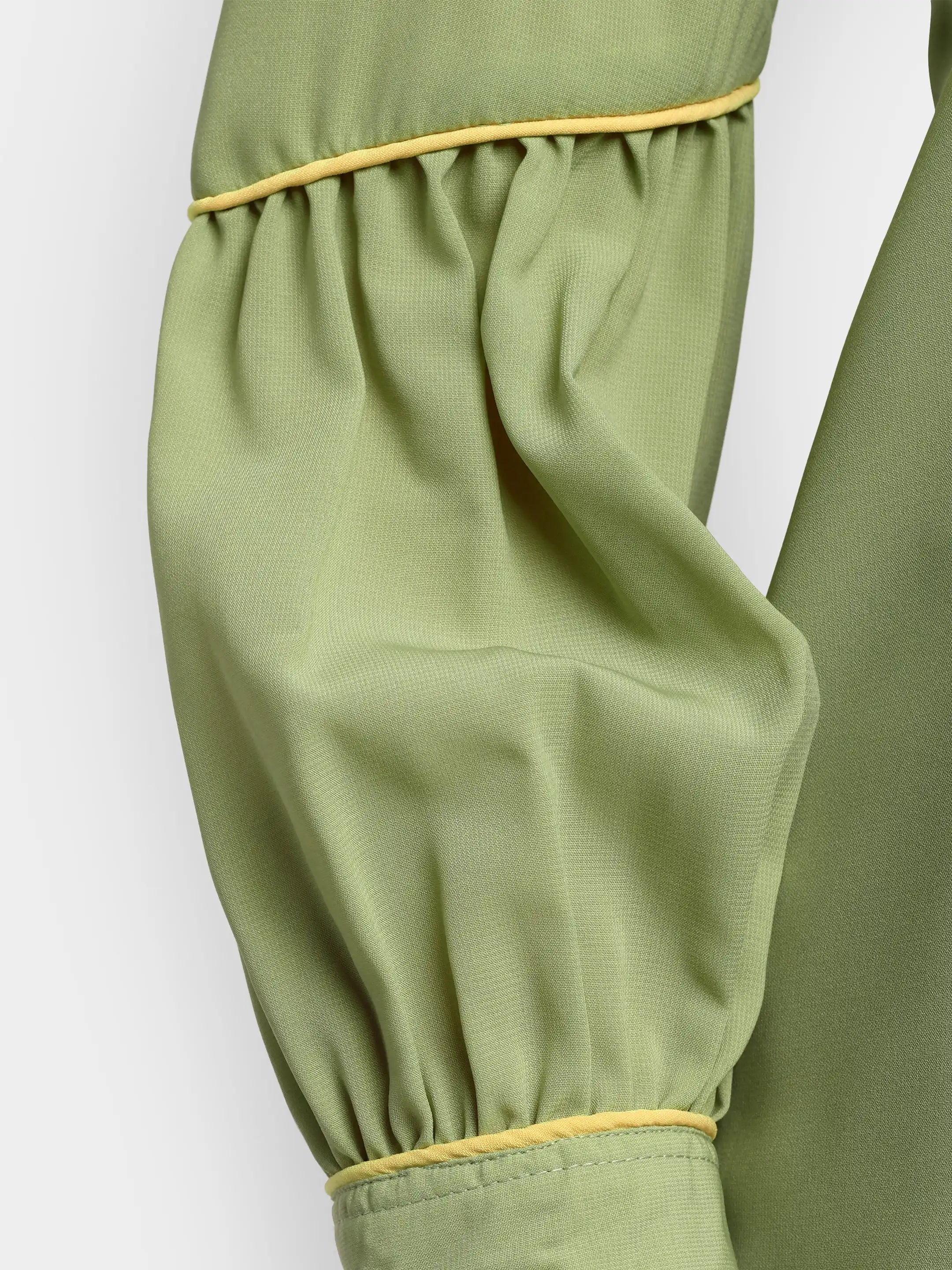 Straight-Hem Pleat Shirt - Pistachio Green