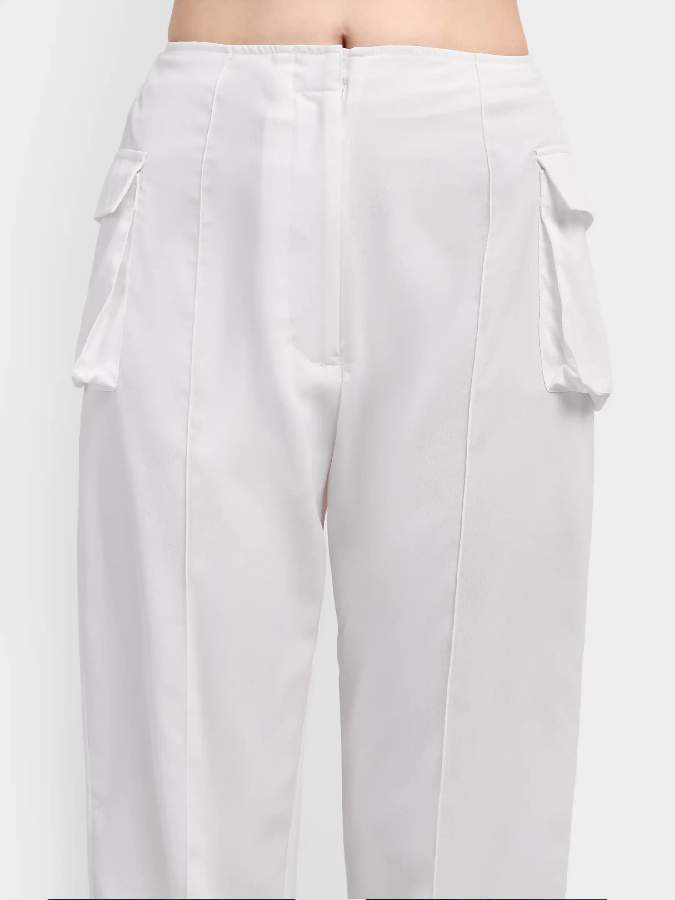 Utility Pocket Trousers - White