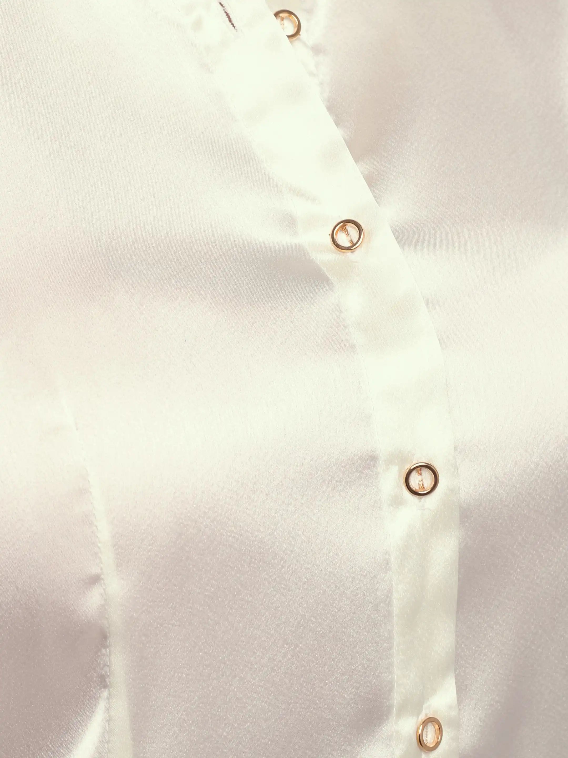 Darted Bell-Sleeve Shirt - White