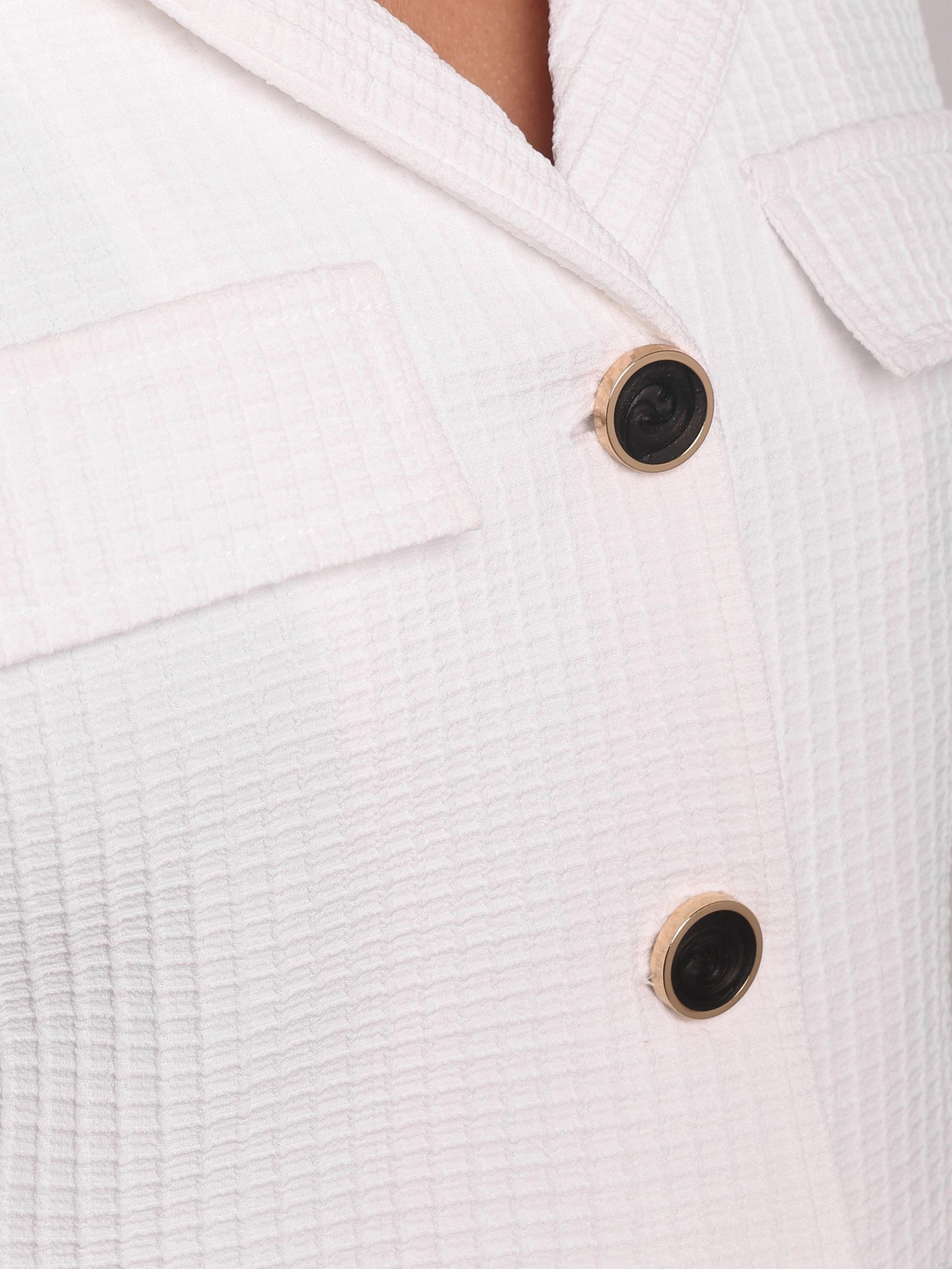 Flap-Check Blazer - White