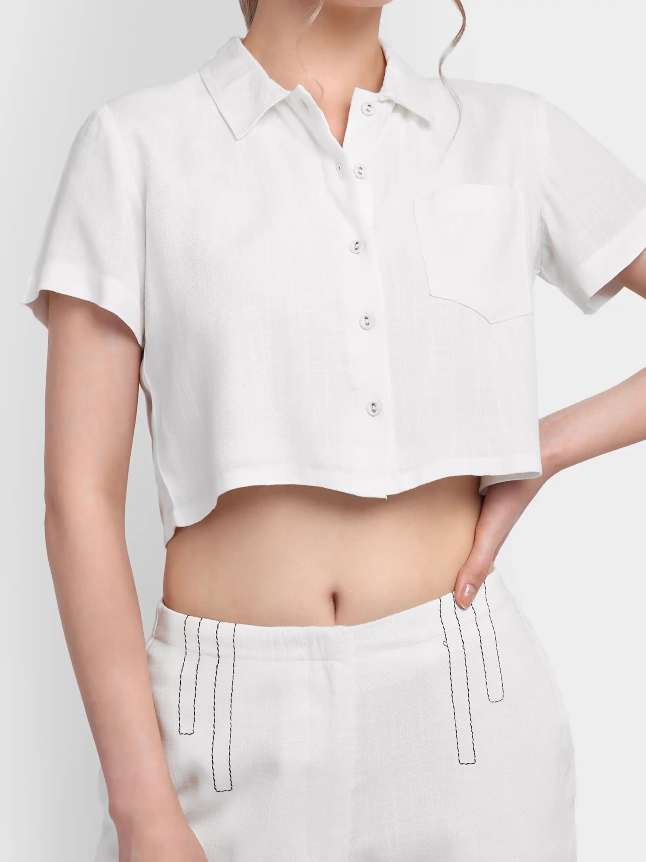 Phoenix 3-Piece Linen Co-ord - White