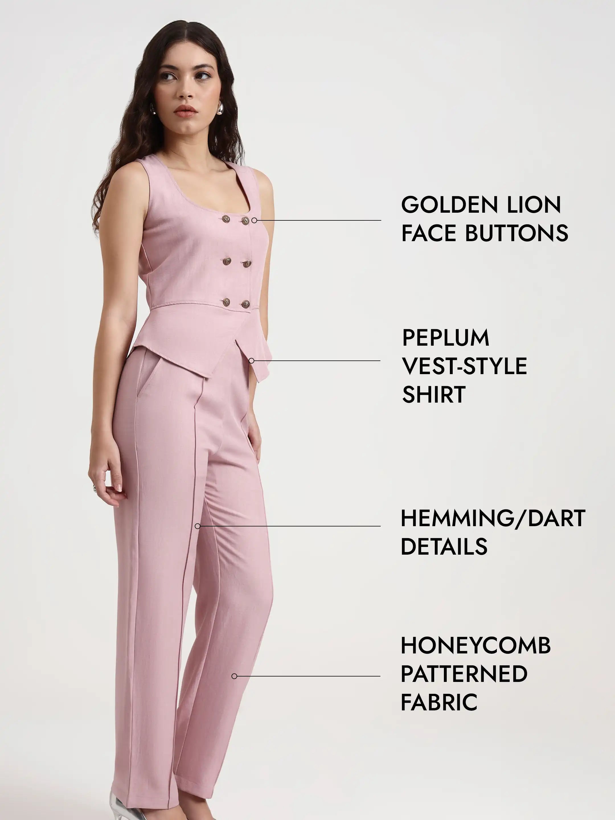 Double-Breasted Co-ord Set - Blush Pink 2.0