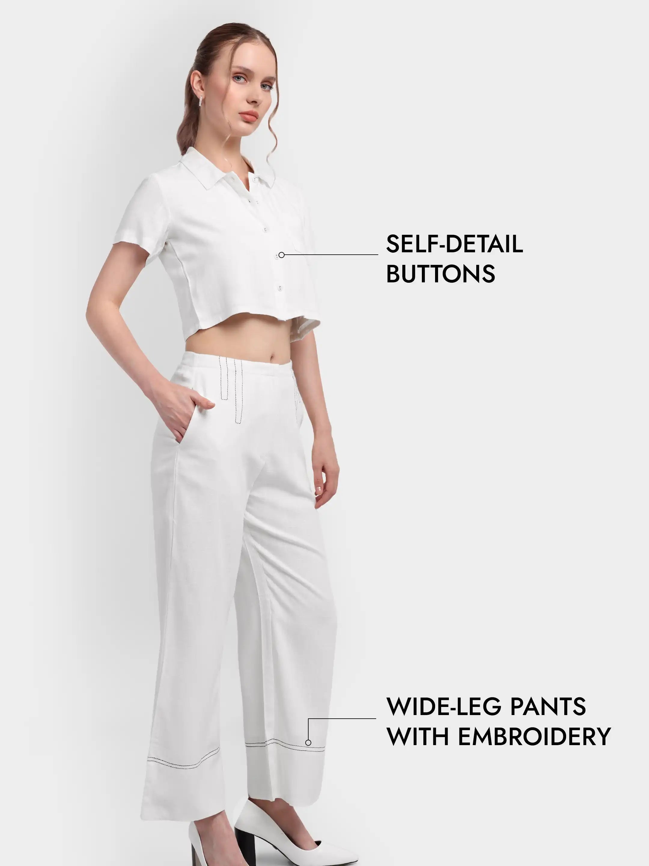 Phoenix 3-Piece Linen Co-ord - White