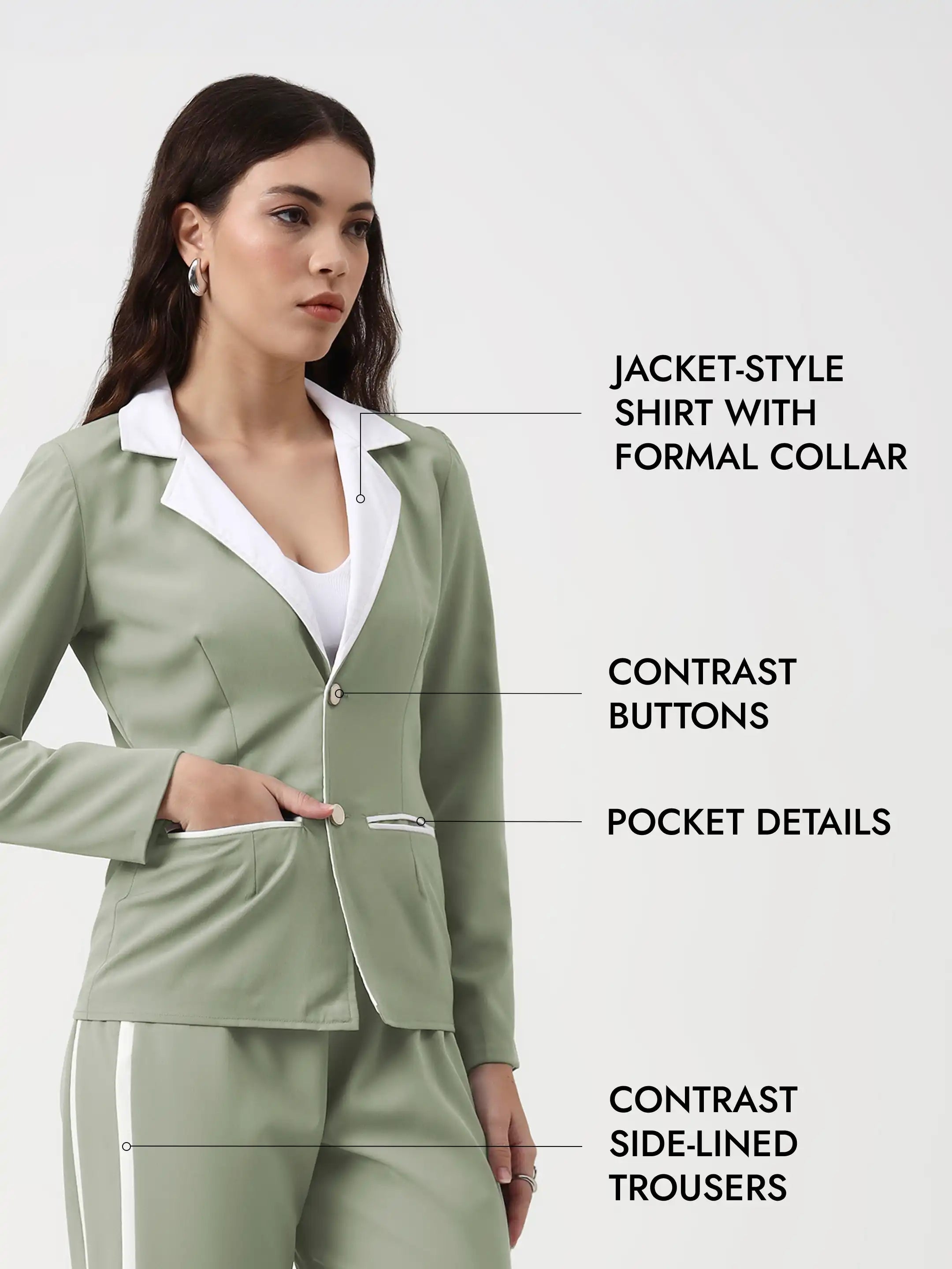 Two Toned Co ord Set Pale green 2.0