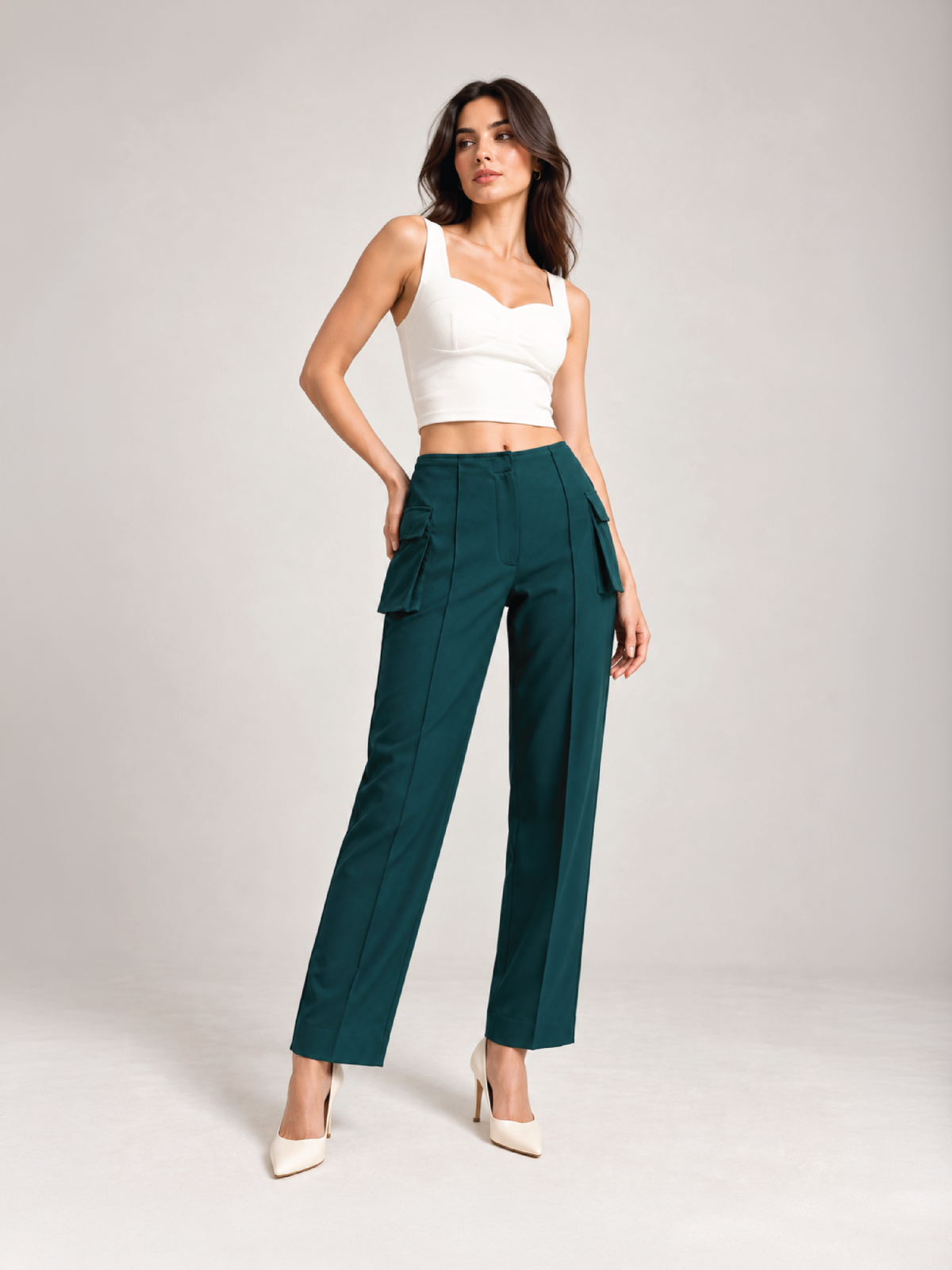Utility Pocket Trousers - Teal