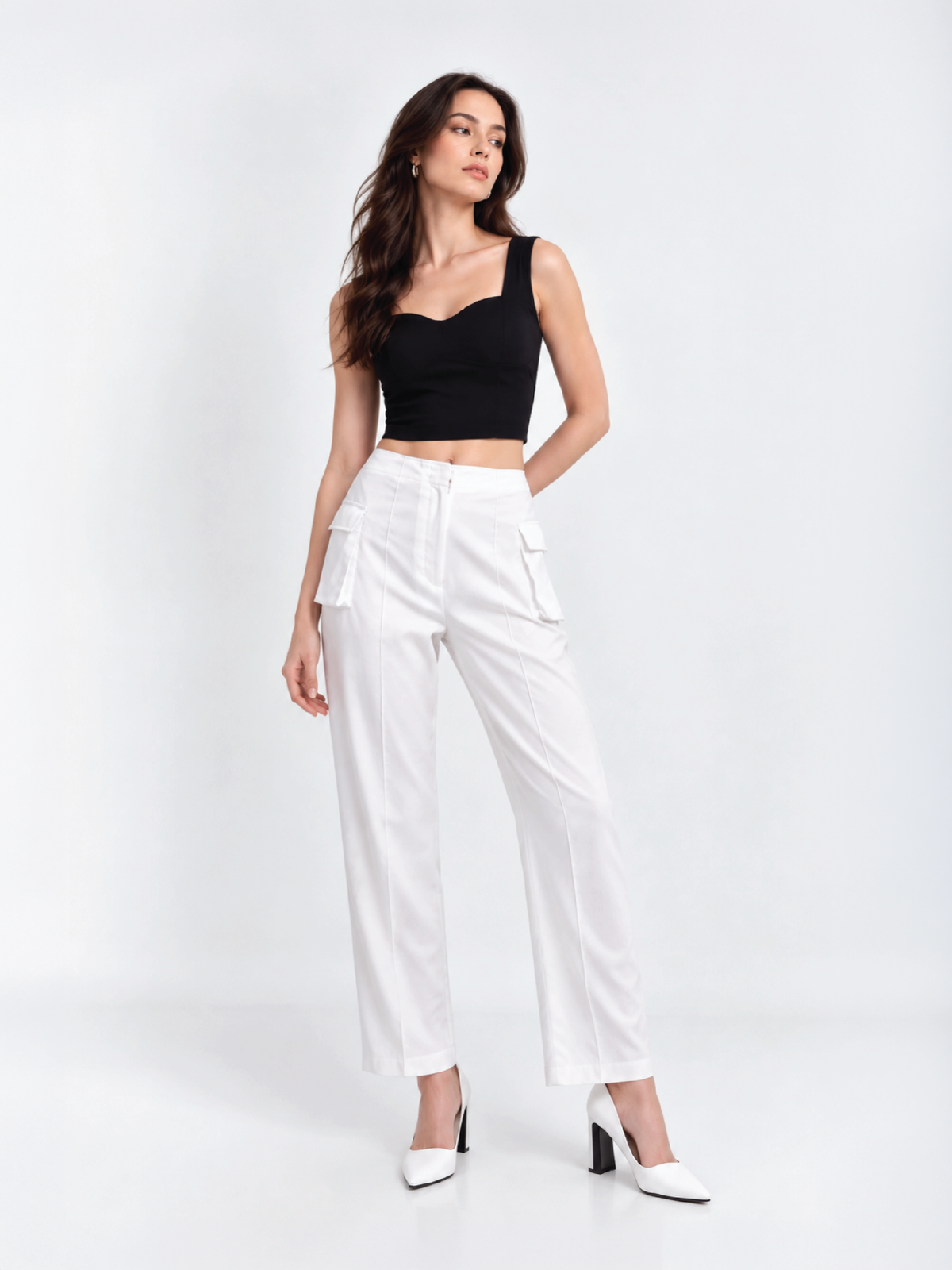Utility Pocket Trousers - White