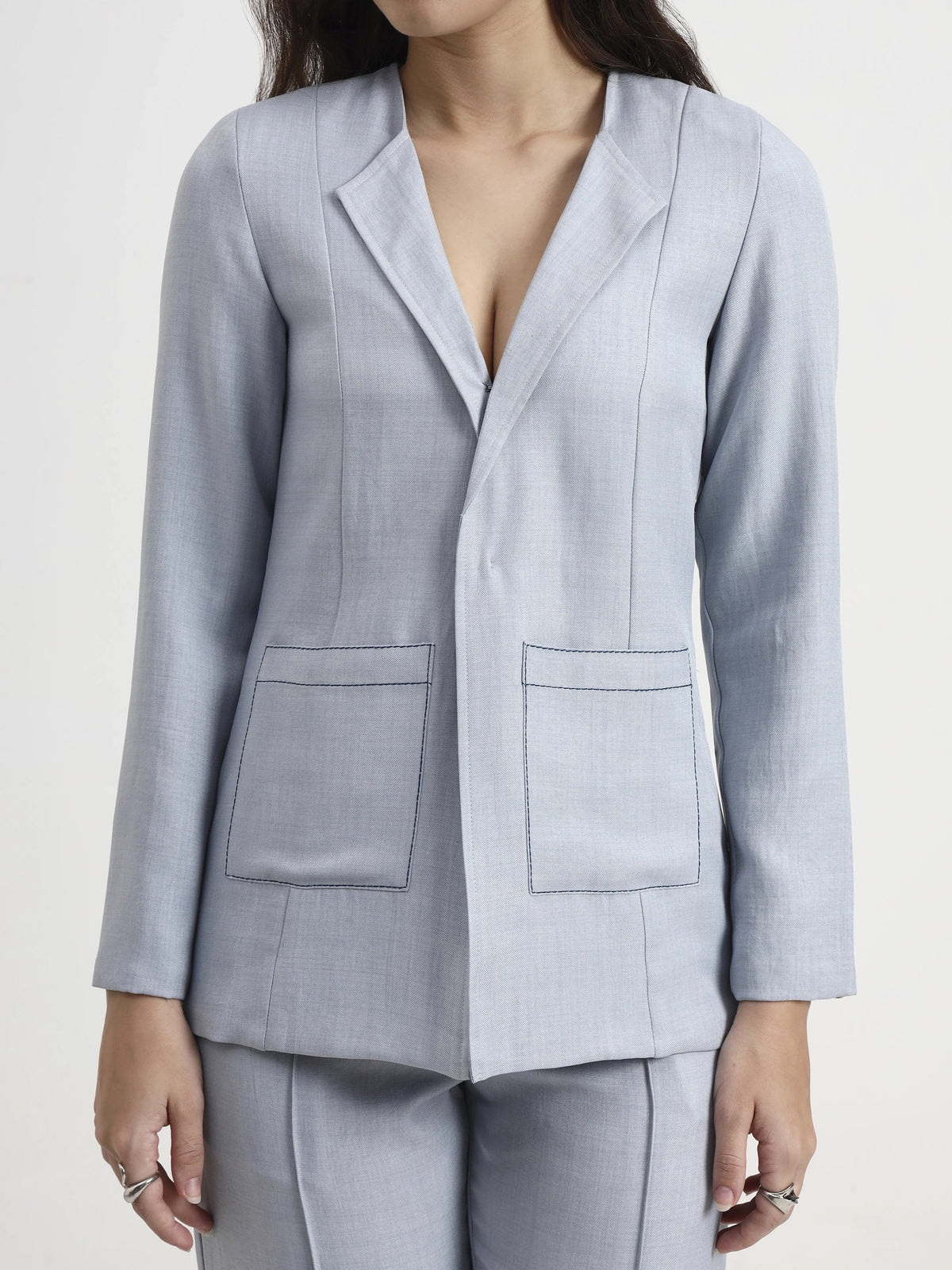 Double-Breasted Co-ord Set - Cloud Blue