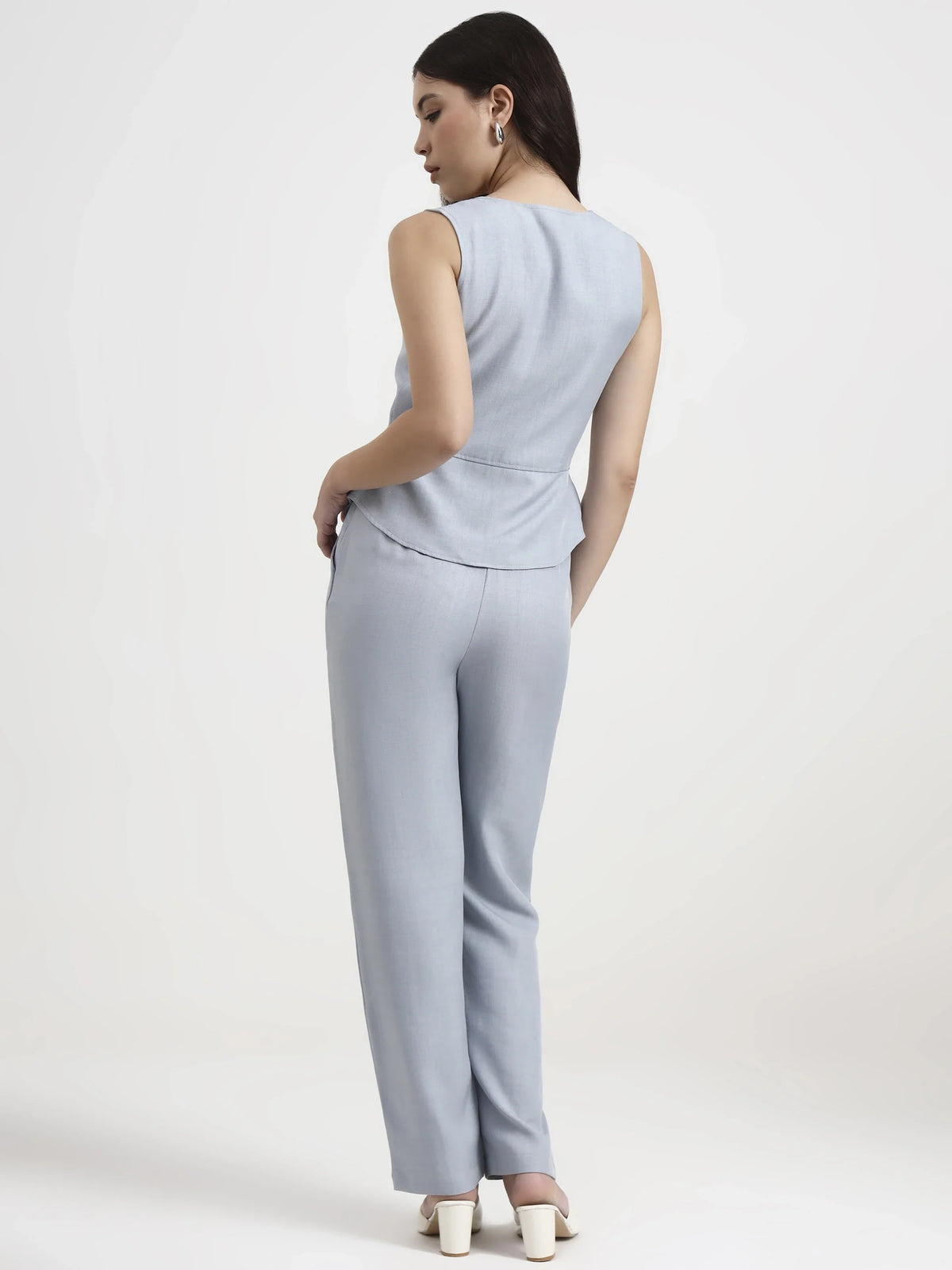 Double-Breasted Co-ord Set - Cloud Blue