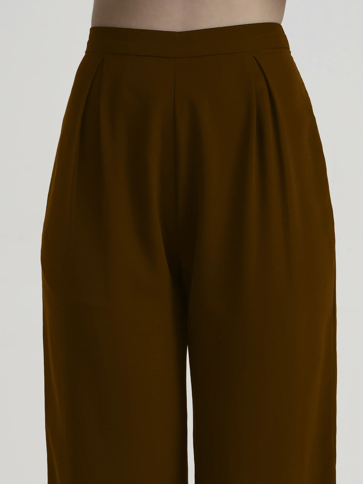 Detailed Crop Co-ord - Brown